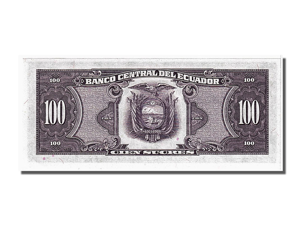 Ecuador, 100 Sucres, 1986, KM #123, 1986-04-29, UNC(65-70), 10559240