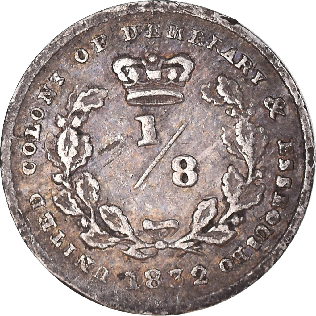 Monnaie, Guyana, Guillaume IV, 1/8 Guilder, 1832, TTB, Argent, KM:16