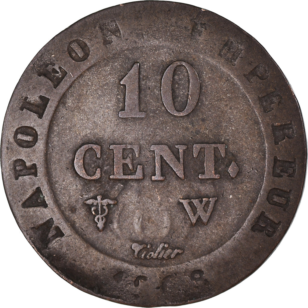 Monnaie, France, Napoléon I, 10 Centimes, 1808, Lille, TB+, Billon