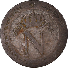Moneda, Francia, Napoléon I, 10 Centimes, 1810, La Rochelle, BC+, Vellón