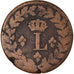 Monnaie, France, Louis XVIII, Decime, 1815, Strasbourg, TB, Bronze