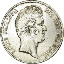 Moneta, Francia, Louis-Philippe, 5 Francs, 1830, Paris, BB, Argento, KM:738
