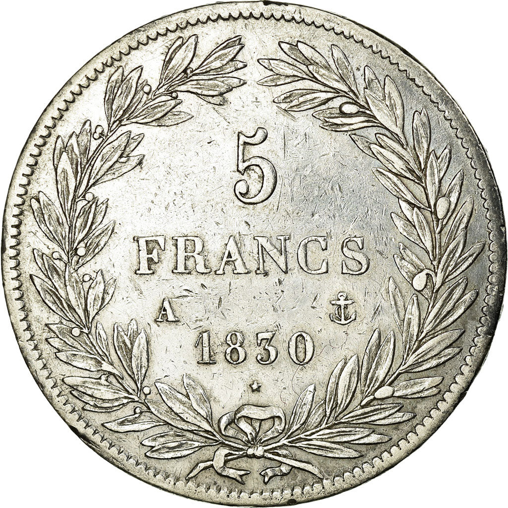 Coin, France, Louis-Philippe, 5 Francs, 1830, Paris, EF(40-45), Silver, KM:738