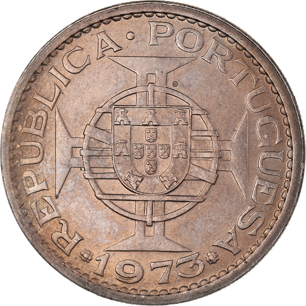 Coin, Guinea-Bissau, 5 Escudos, 1973, AU(55-58), Copper-nickel, KM:15