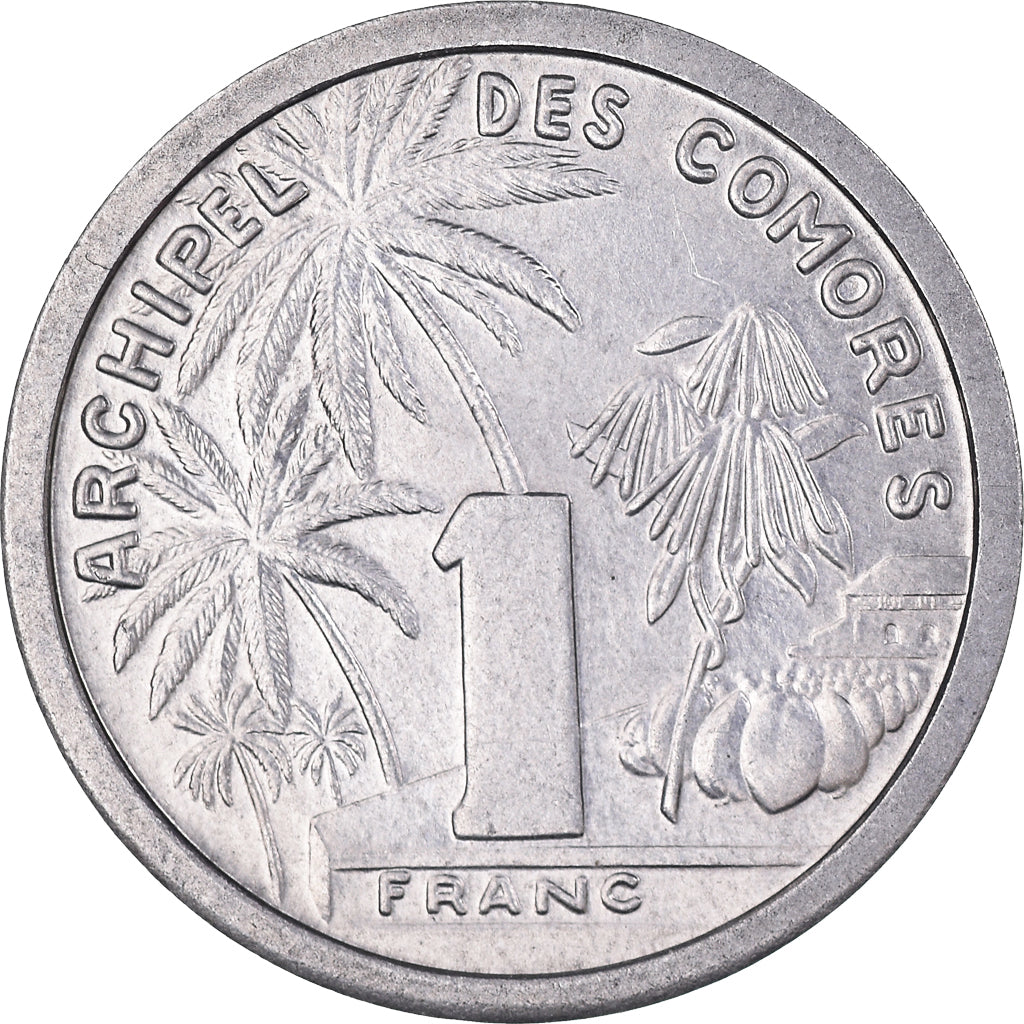 Coin, Comoros, Franc, 1964, Paris, MS(60-62), Aluminum, KM:4, Lecompte:33