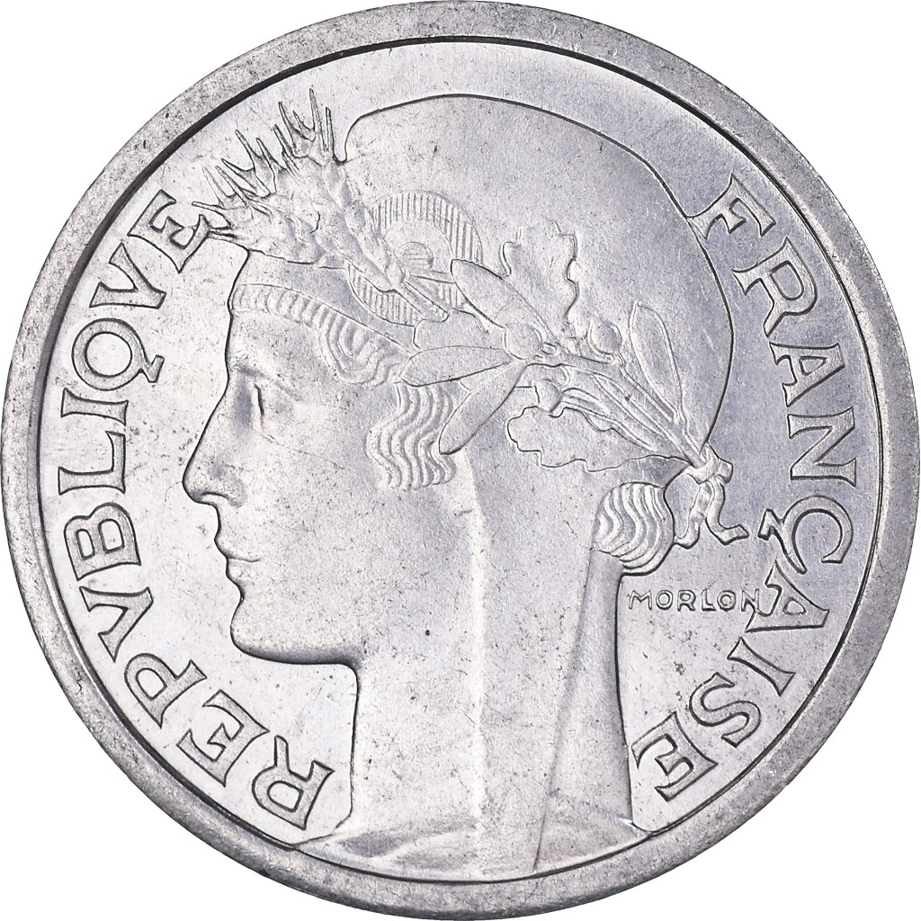 Moneta, Francja, Morlon, Franc, 1957, MS(60-62), Aluminium, KM:885a.1