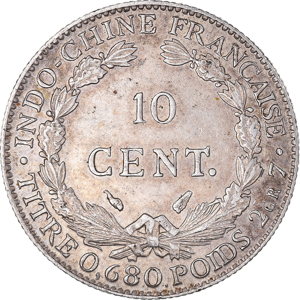 Münze, FRENCH INDO-CHINA, 10 Cents, 1937, Paris, VZ, Silber, KM:16.2