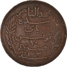 Coin, Tunisia, Muhammad al-Nasir Bey, 10 Centimes, 1917/AH1335, Paris