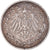 Coin, GERMANY - EMPIRE, 1/2 Mark, 1908, Hambourg, VF(30-35), Silver, KM:17
