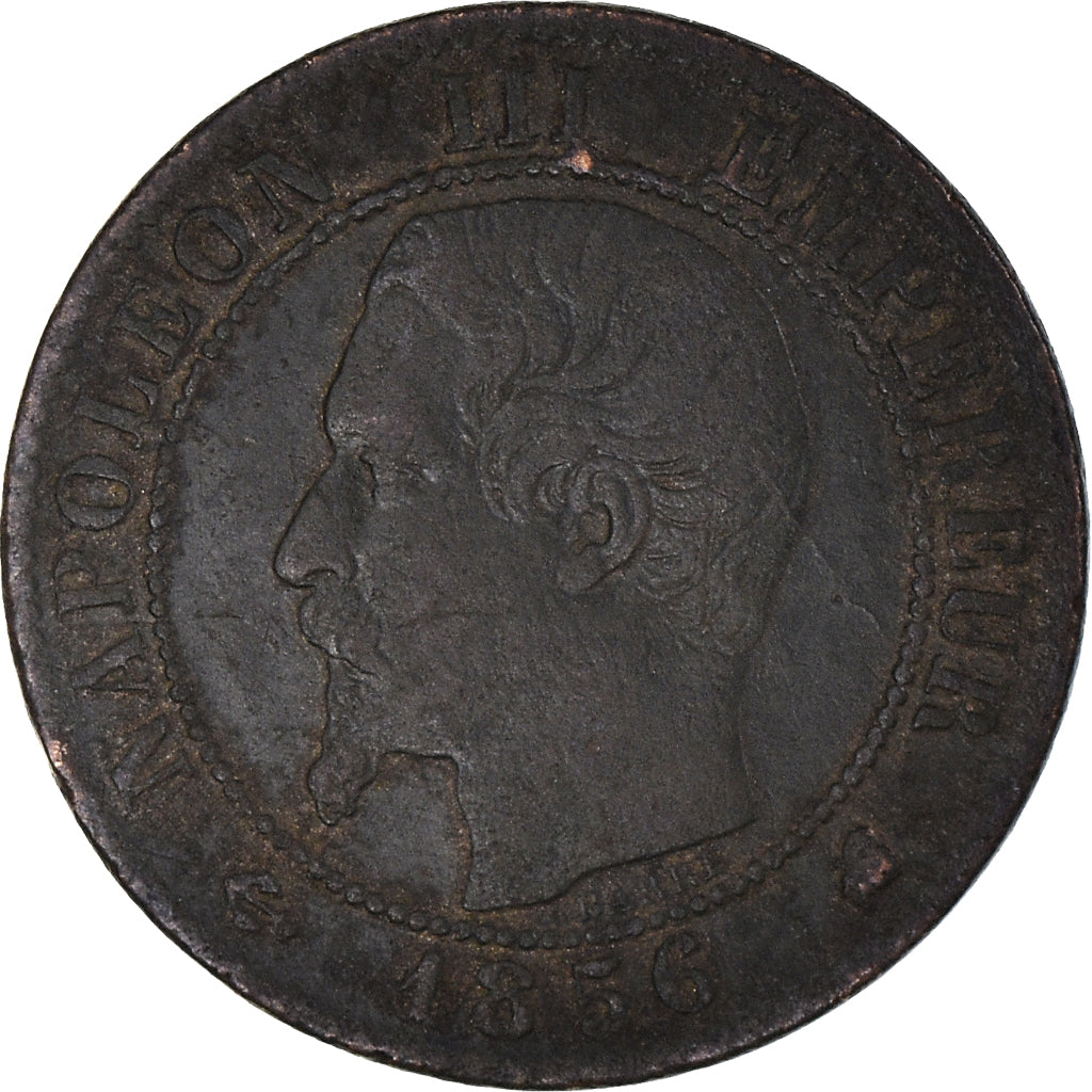 Coin, France, Napoléon III, Centime, 1856, Bordeaux, VF(20-25), Bronze