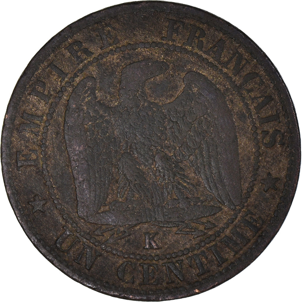 Coin, France, Napoléon III, Centime, 1856, Bordeaux, VF(20-25), Bronze