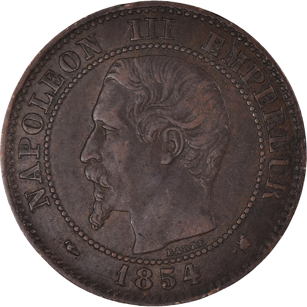 Munten, Frankrijk, Napoléon III, 2 Centimes, 1854, Bordeaux, ZF, Bronzen