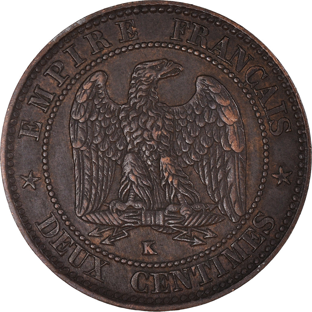 Munten, Frankrijk, Napoléon III, 2 Centimes, 1856, Bordeaux, ZF, Bronzen