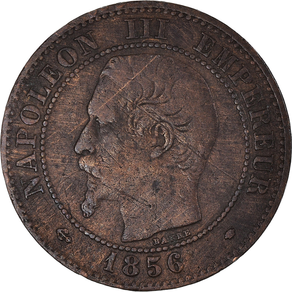 Munten, Frankrijk, Napoléon III, 2 Centimes, 1856, Marseille, FR, Bronzen