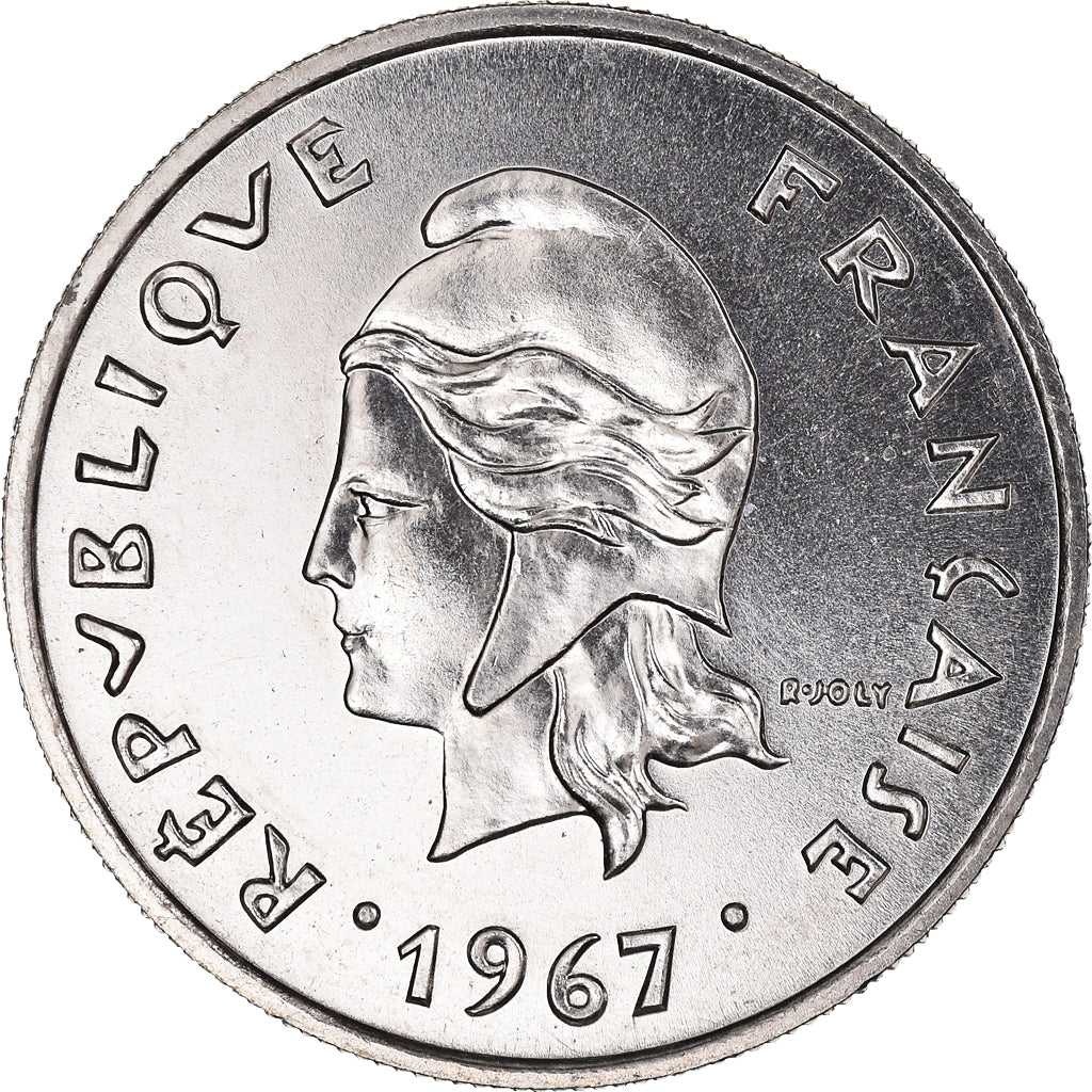 Coin, New Caledonia, 10 Francs, 1967, Paris, MS(63), Nickel, KM:5, Lecompte:86