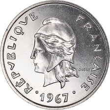 Coin, New Caledonia, 10 Francs, 1967, Paris, MS(63), Nickel, KM:5, Lecompte:86