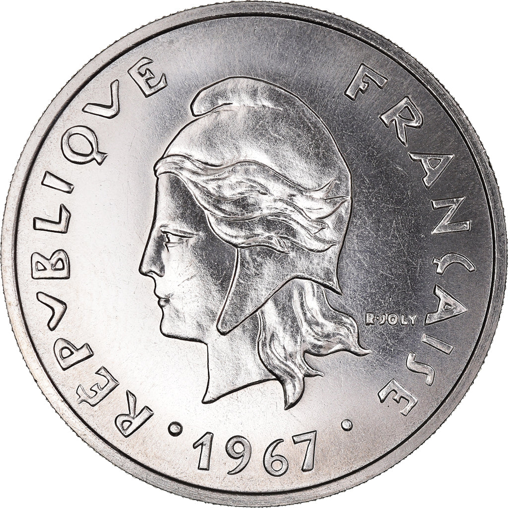 Coin, New Caledonia, 20 Francs, 1967, Paris, MS(63), Nickel, KM:6, Lecompte:104