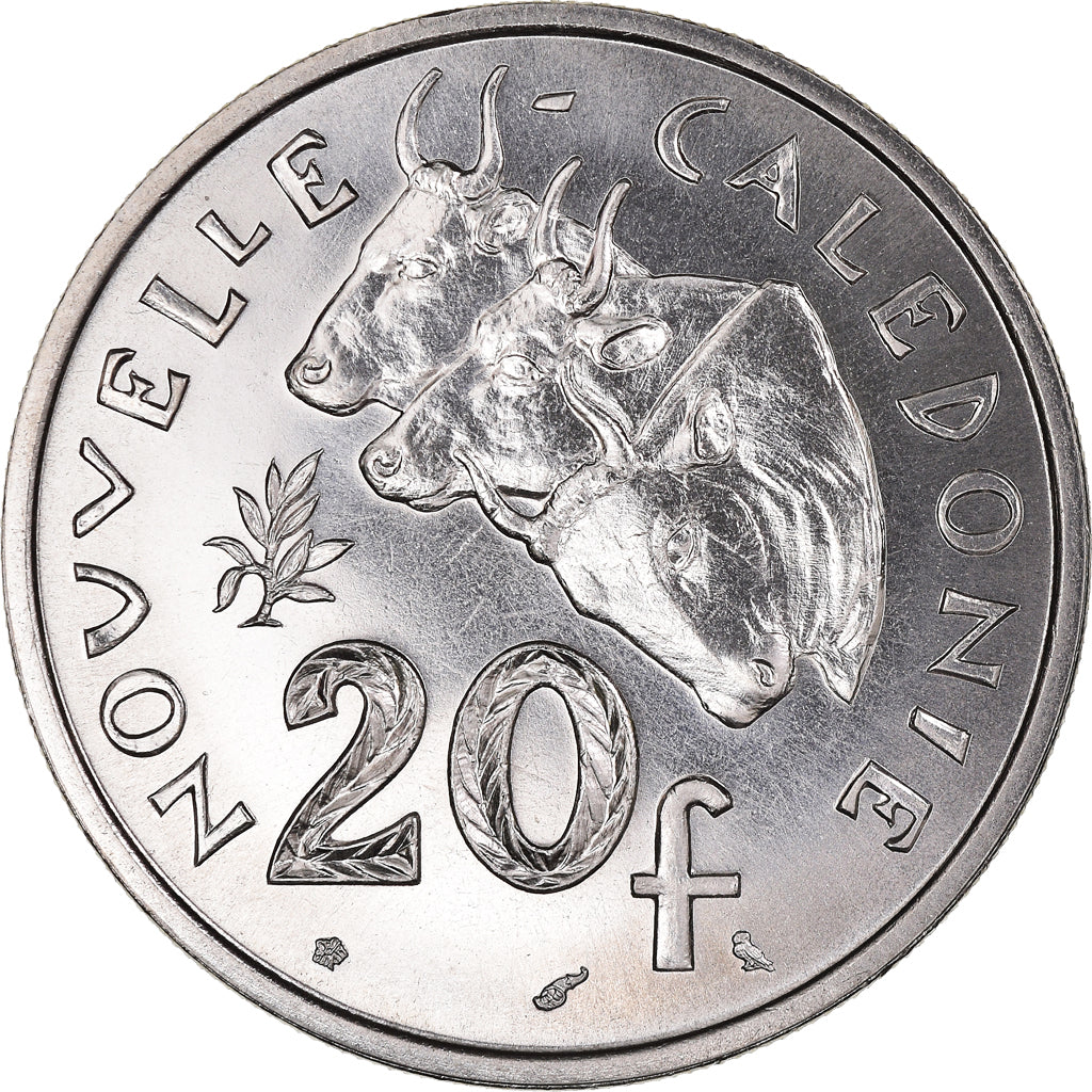 Coin, New Caledonia, 20 Francs, 1967, Paris, MS(63), Nickel, KM:6, Lecompte:104