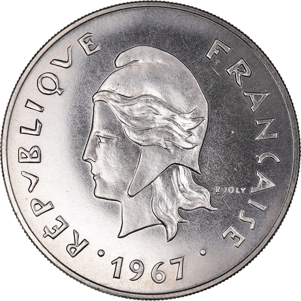 Coin, New Caledonia, 50 Francs, 1967, Paris, MS(63), Nickel, KM:7, Lecompte:120
