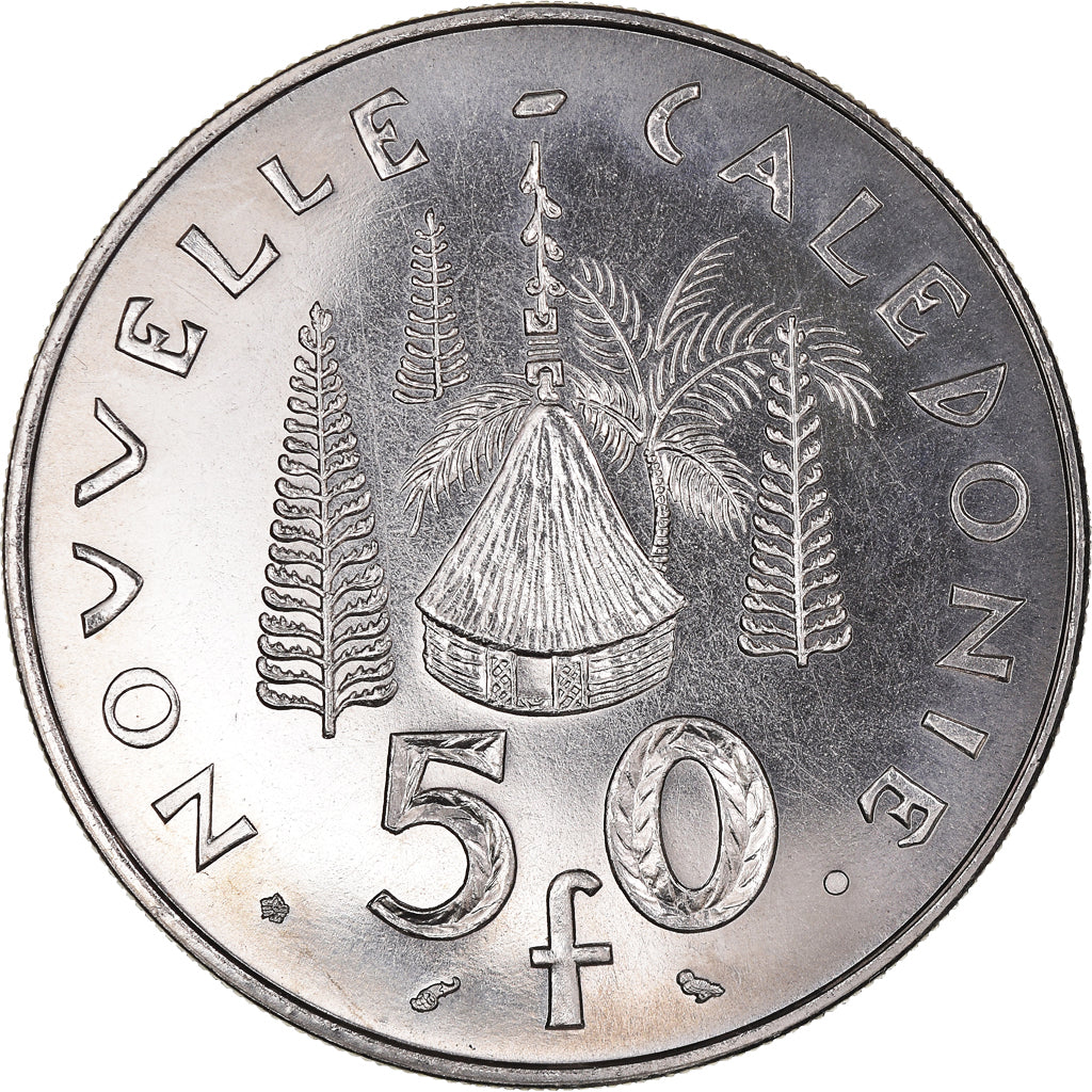 Coin, New Caledonia, 50 Francs, 1967, Paris, MS(63), Nickel, KM:7, Lecompte:120