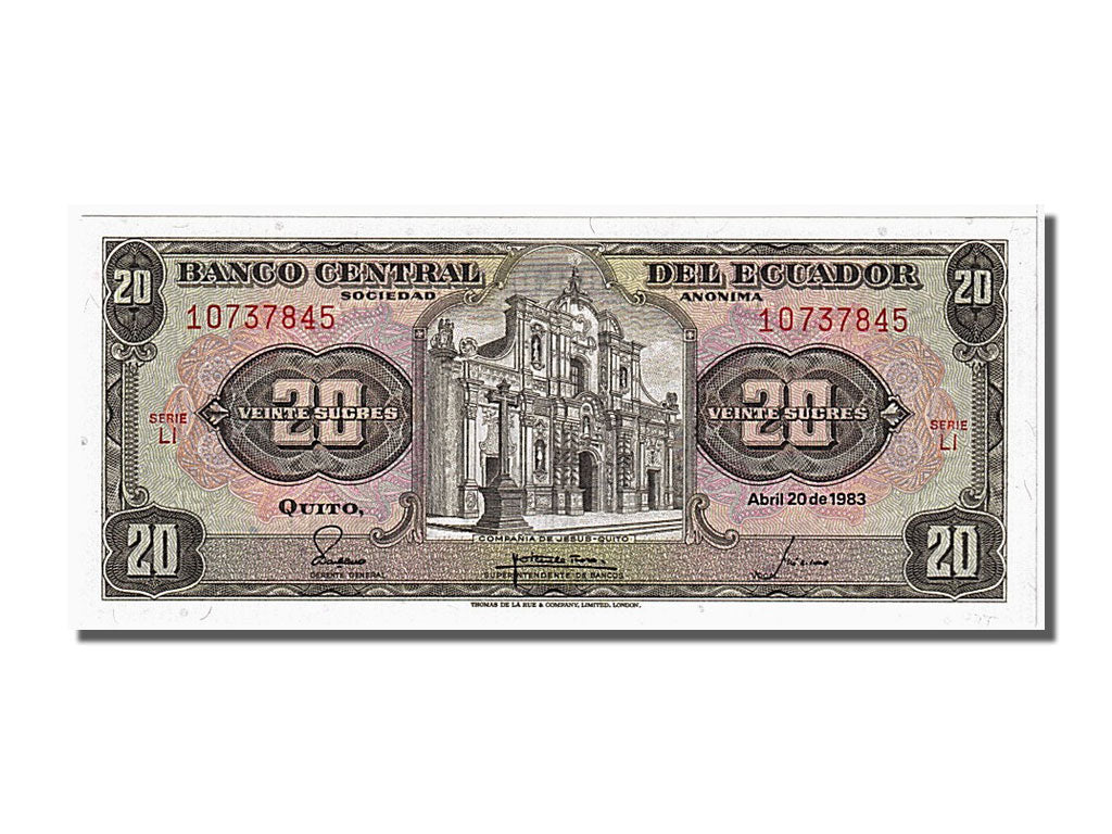 Banknote, Ecuador, 20 Sucres, 1983, 1983-04-20, UNC(65-70)