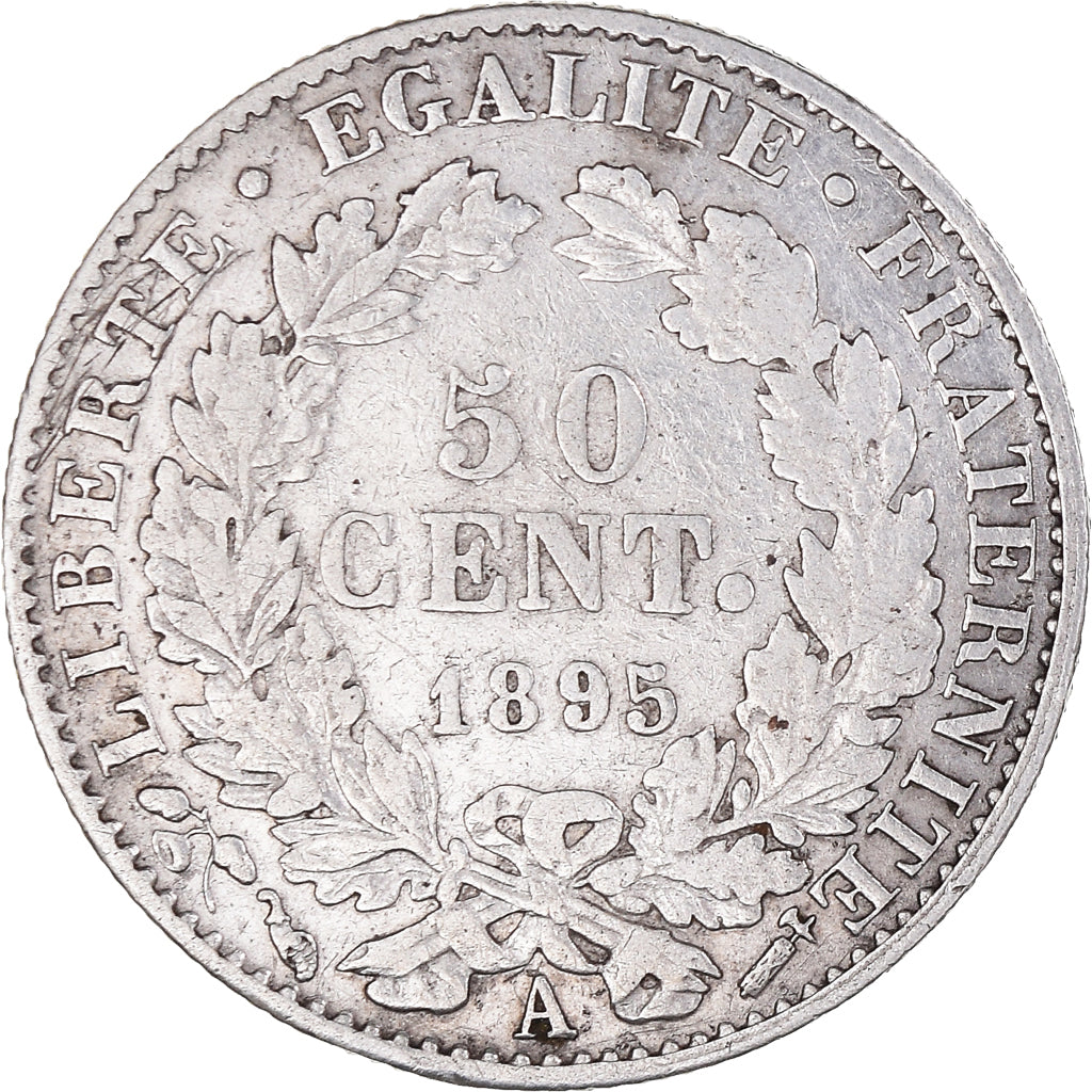 Monnaie, France, Cérès, 50 Centimes, 1895, Paris, TTB, Argent, Gadoury:419a