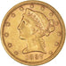 Coin, United States, Coronet Head, 5 Dollars, 1897, Philadelphia, EF(40-45)