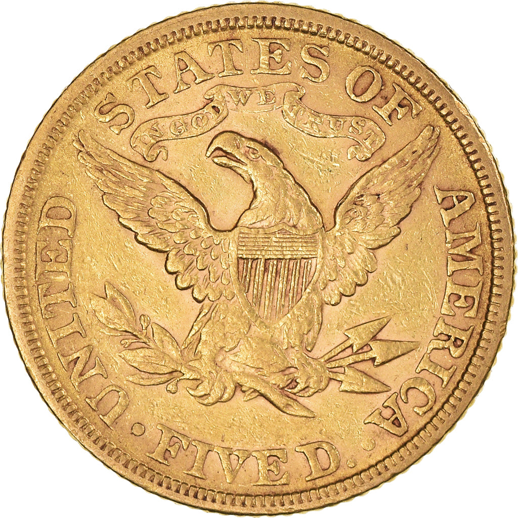 Coin, United States, Coronet Head, 5 Dollars, 1897, Philadelphia, EF(40-45)