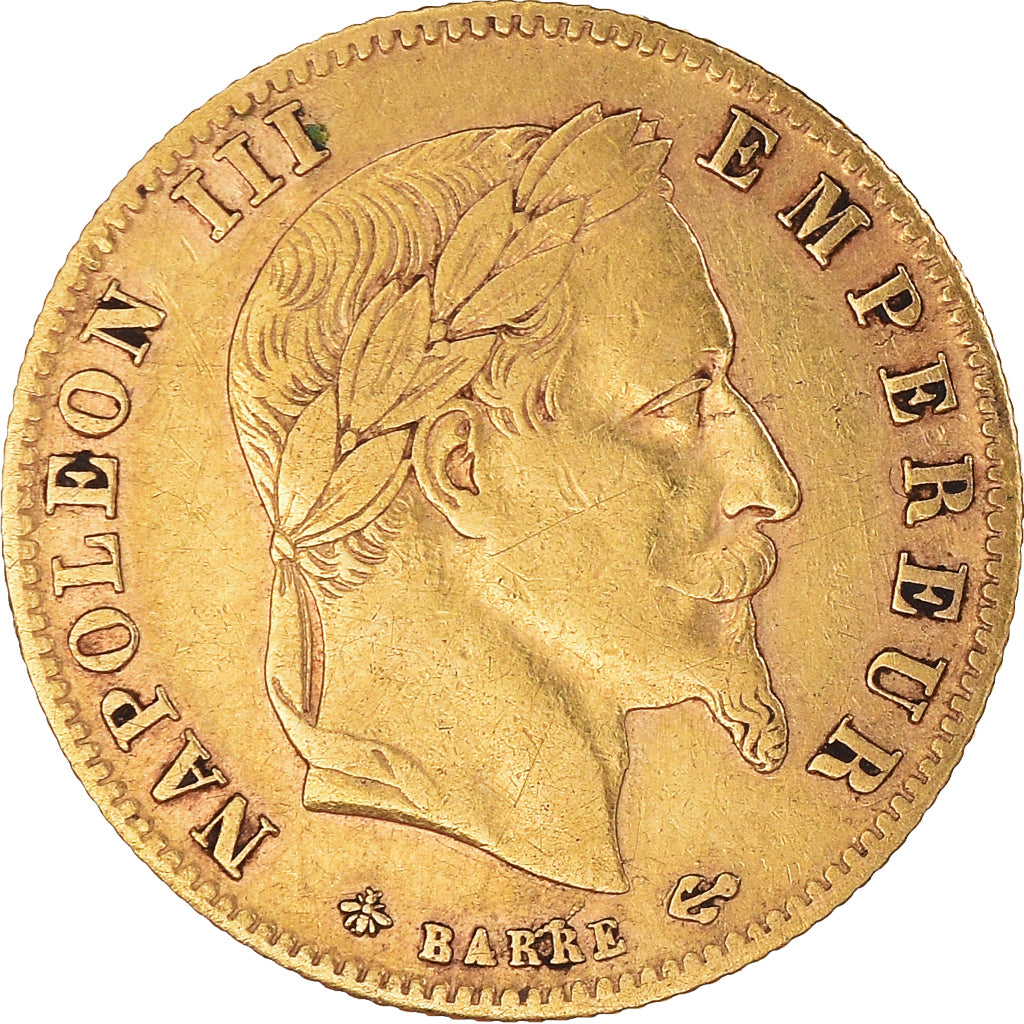 Coin, France, Napoléon III, 5 Francs, 1867, Paris, VF(30-35), Gold, KM:800.1