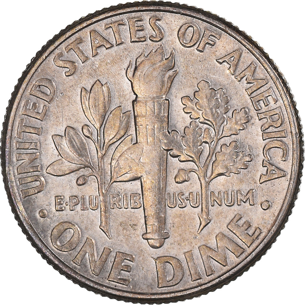 Moneda, Estados Unidos, Roosevelt, Dime, 1988, Denver, MBC+, Cobre - níquel