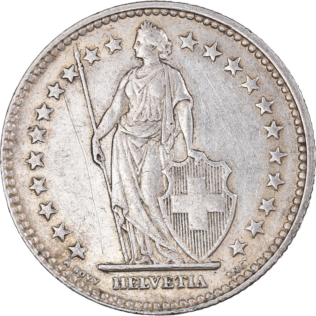 Coin, Switzerland, 2 Francs, 1939, Bern, EF(40-45), Silver, KM:21