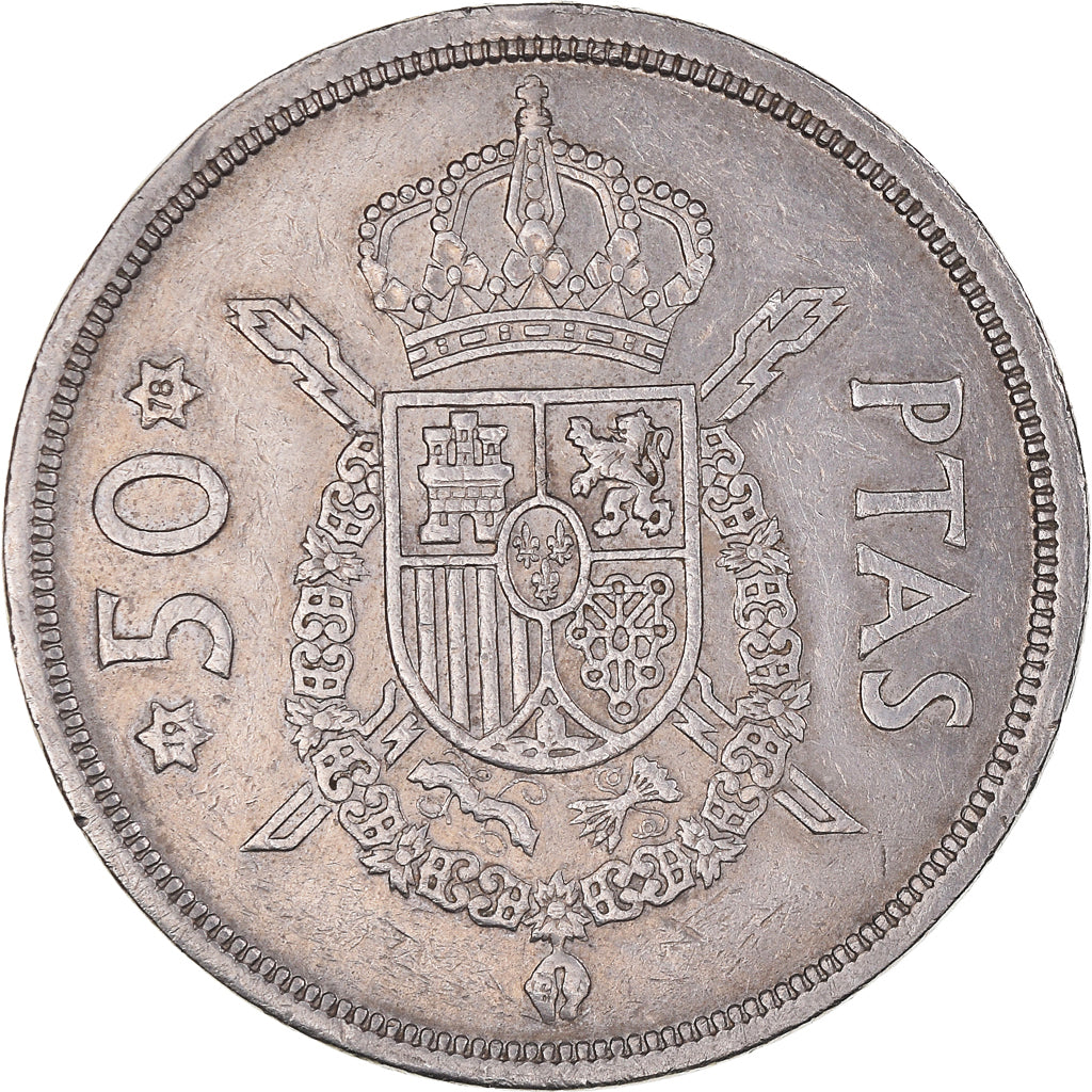 Coin, Spain, Juan Carlos I, 50 Pesetas, 1978, Madrid, AU(50-53), Copper-nickel