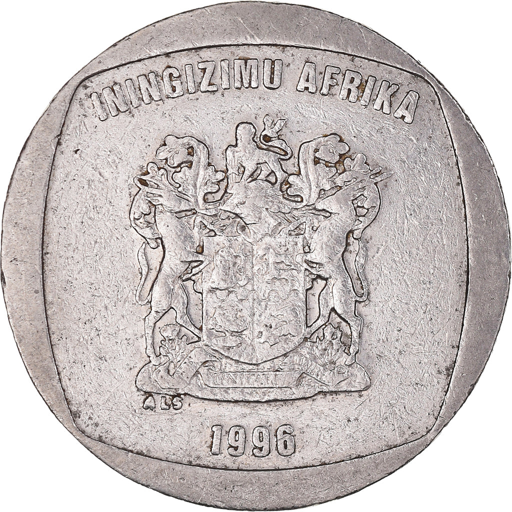 Monnaie, Afrique du Sud, 5 Rand, 1996, TTB, Nickel Plated Copper, KM:166