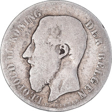 Coin, Belgium, Leopold II, 50 Centimes, 1886, VF(20-25), Silver, KM:27