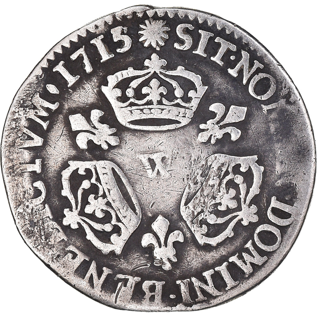 Coin, France, Louis XIV, 1/10 Écu aux 3 couronnes, 1715, Lille, VF(30-35)