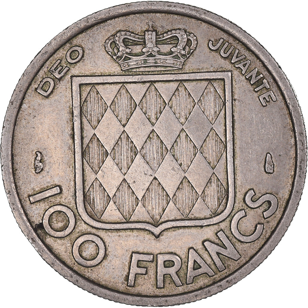 Coin, Monaco, Rainier III, 100 Francs, Cent, 1956, EF(40-45), Copper-nickel