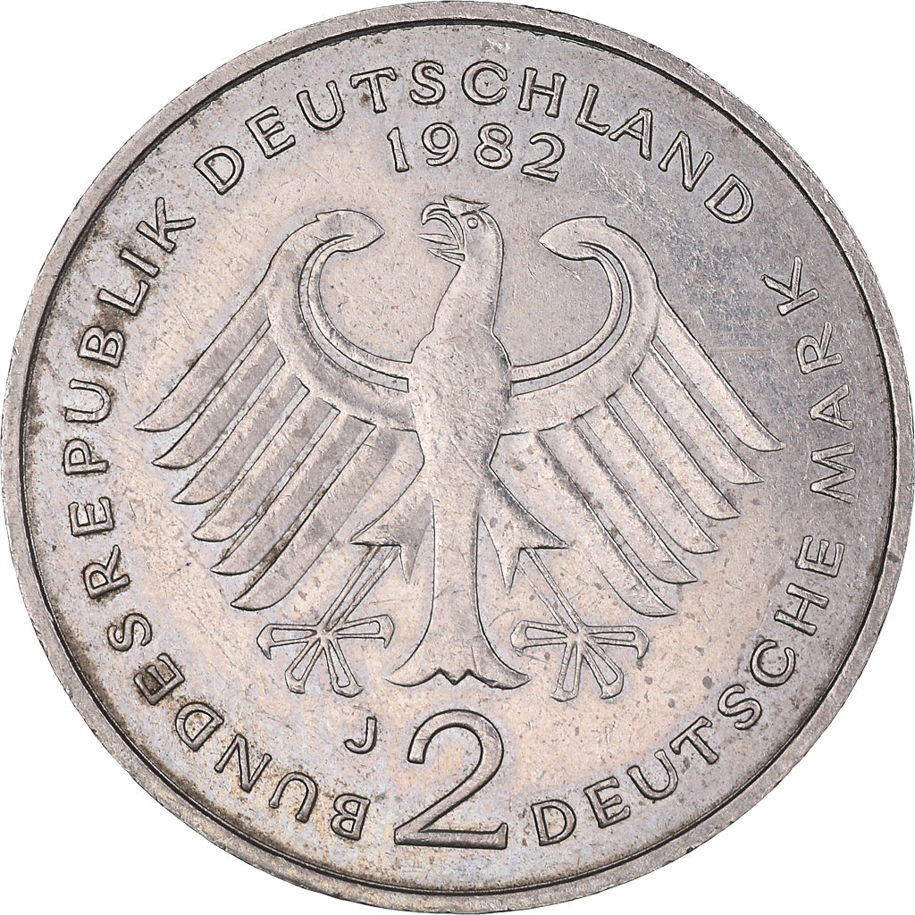 Coin, GERMANY - FEDERAL REPUBLIC, 2 Mark, 1969, Hambourg, AU(50-53)