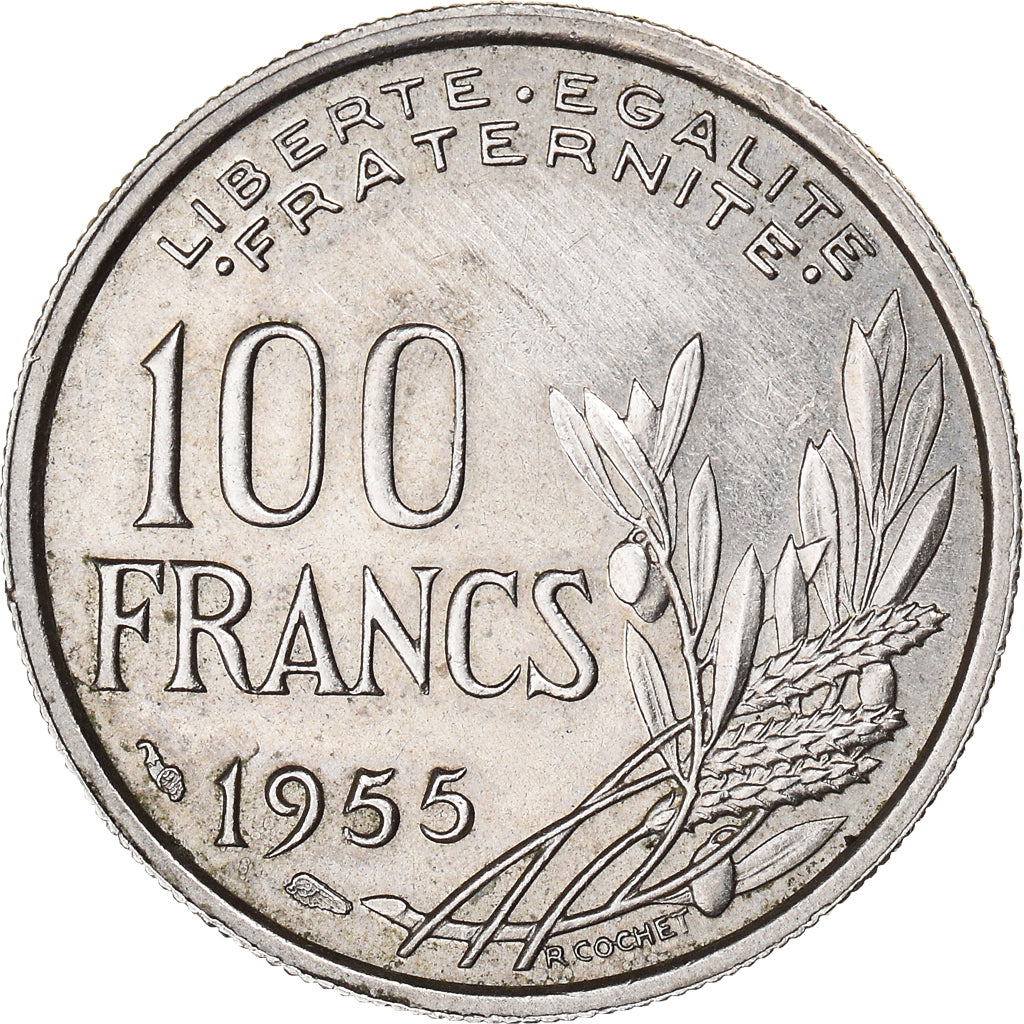 Monnaie, France, Cochet, 100 Francs, 1955, Paris, TTB+, Cupro-nickel