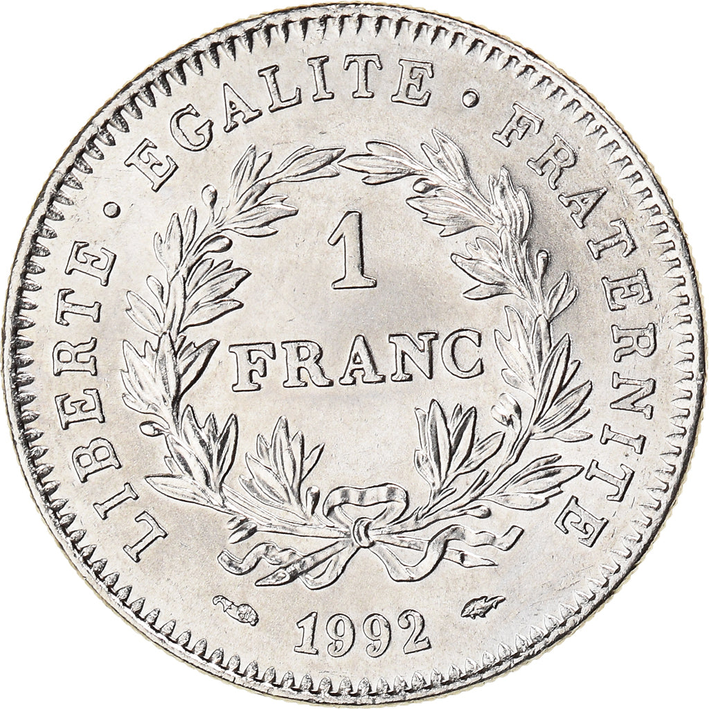 Moneta, Francia, République, Franc, 1992, Paris, SPL-, Nichel, KM:1004.1