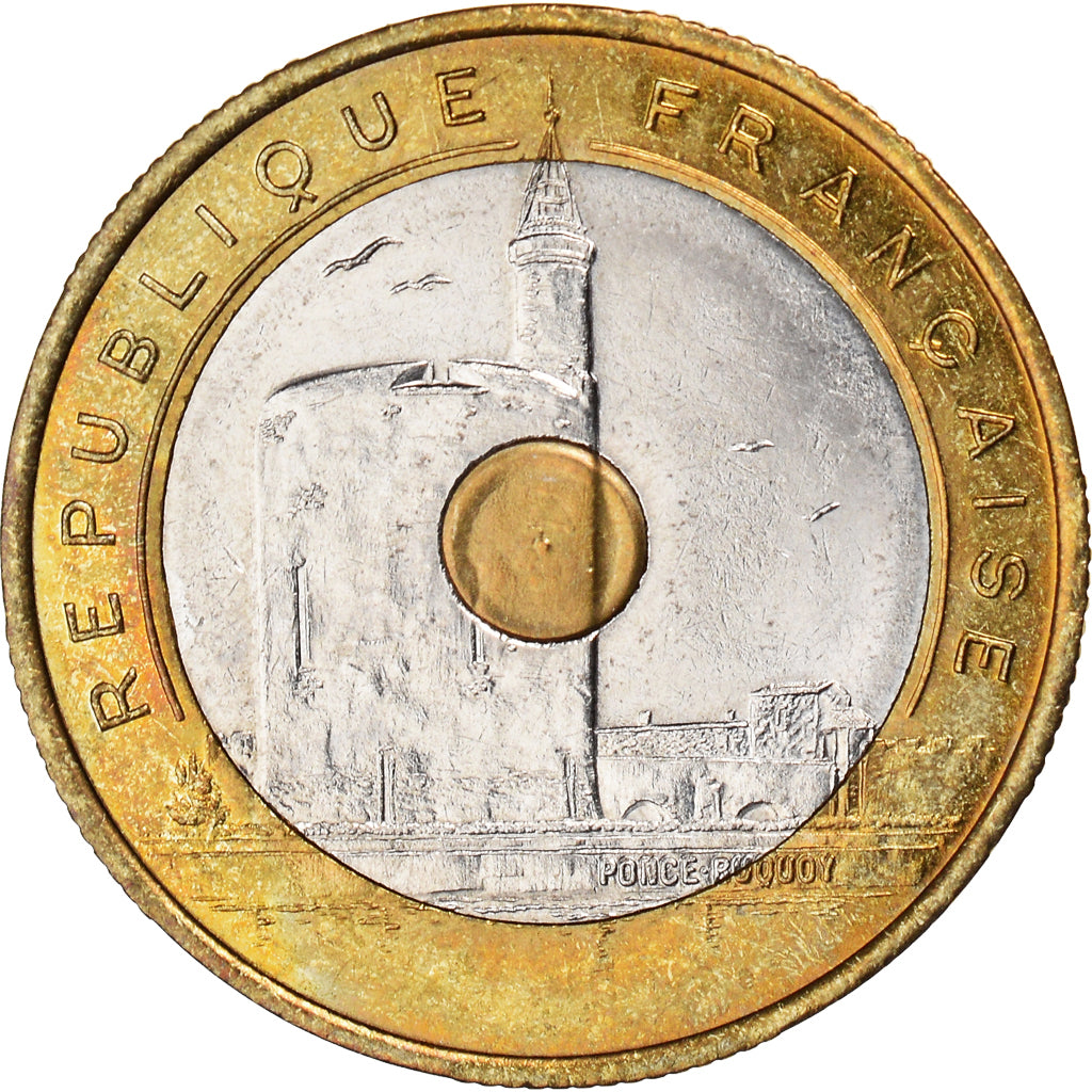 Coin, France, Jeux Méditerranéens, 20 Francs, 1993, AU(55-58), Tri-Metallic