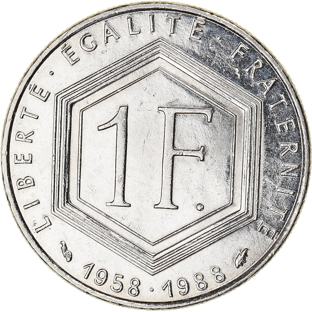 Moneta, Francia, Charles de Gaulle, Franc, 1988, Paris, SPL-, Nichel, KM:963