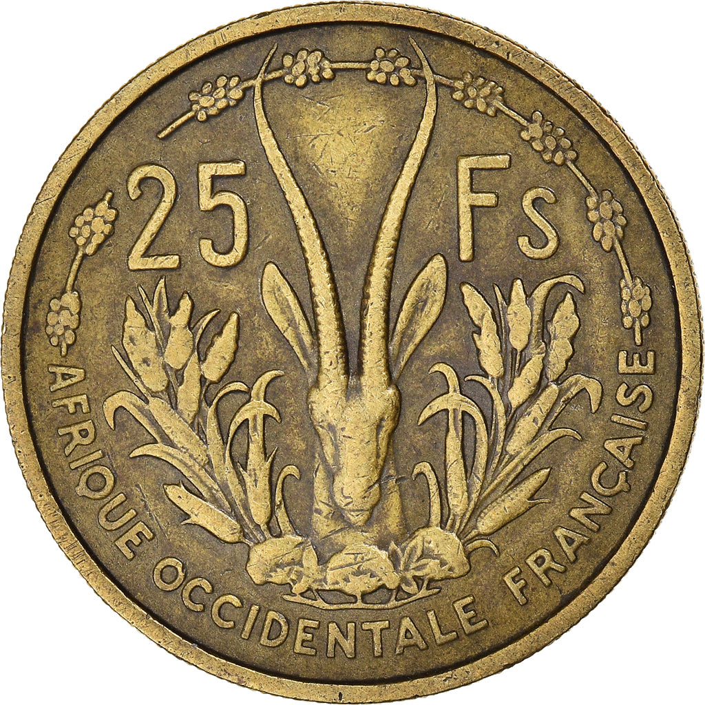 Münze, French West Africa, 25 Francs, 1956, Paris, SS, Aluminum-Bronze, KM:7