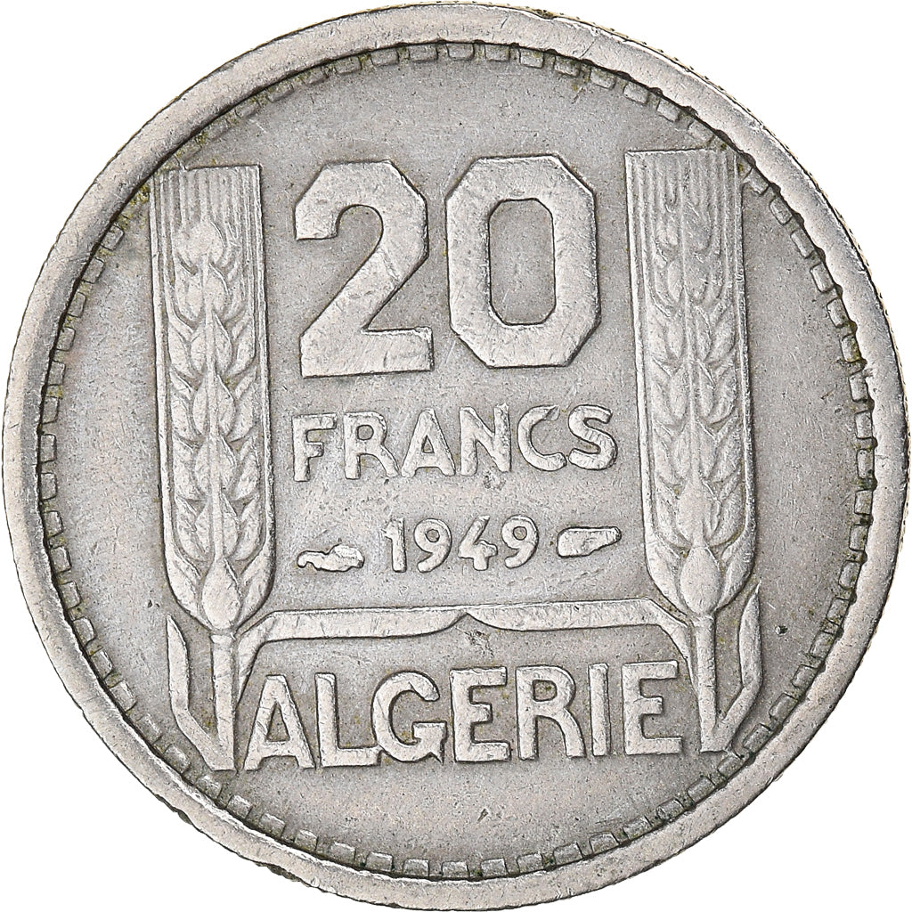 Coin, Algeria, 20 Francs, 1949, Paris, EF(40-45), Copper-nickel, KM:91