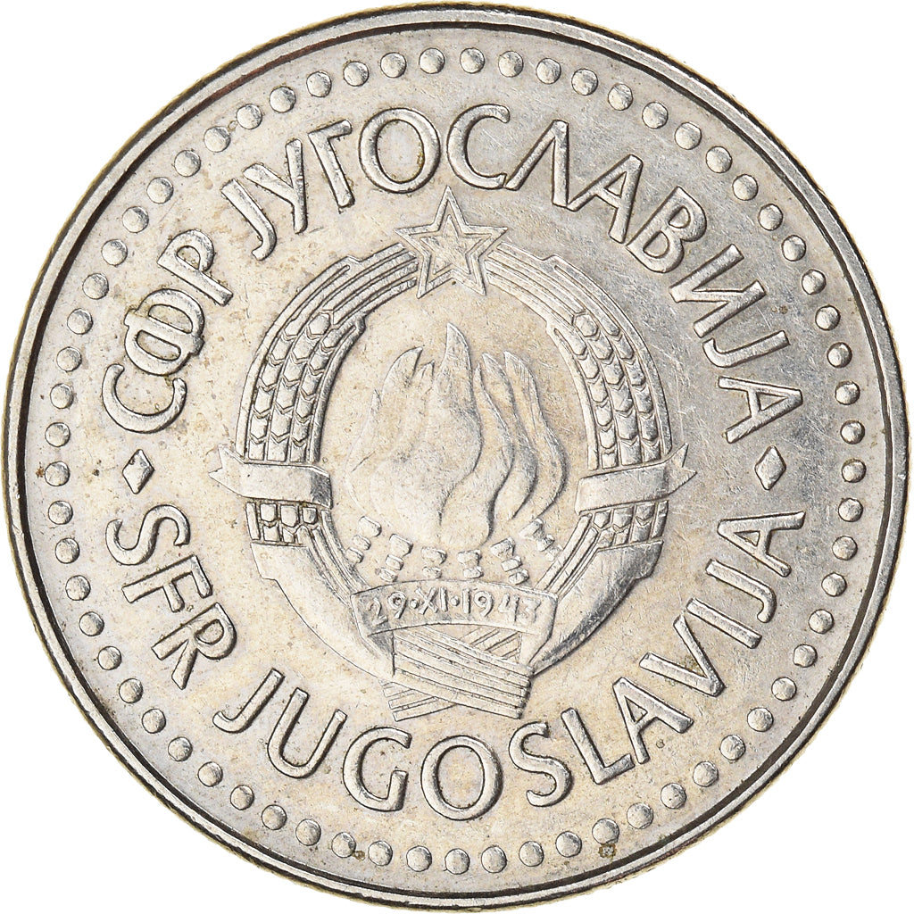 Coin, Yugoslavia, 100 Dinara, 1986, AU(50-53), Copper-Nickel-Zinc, KM:114