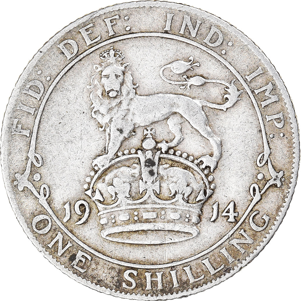 Coin, Great Britain, George V, Shilling, 1914, EF(40-45), Silver, KM:816