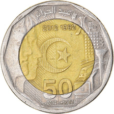 Monnaie, Algérie, 50 ans de l'Indépendance, 200 Dinars, 2012/1962, TTB