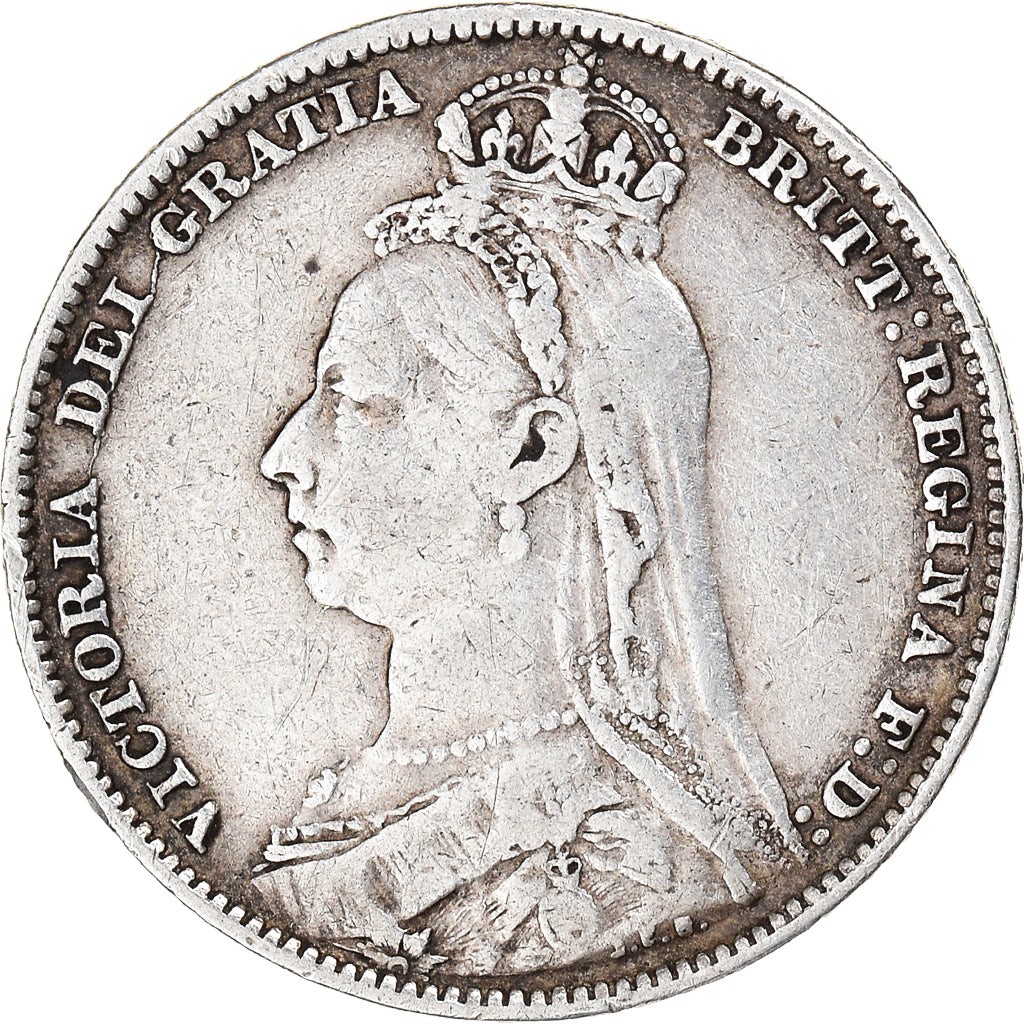 Coin, Great Britain, Victoria, Shilling, 1891, EF(40-45), Silver, KM:774