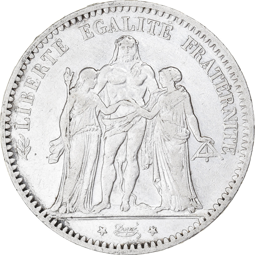 Coin, France, Hercule, 5 Francs, 1876, Paris, AU(50-53), Silver, KM:820.1