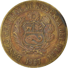 Coin, Peru, Sol, 1967, EF(40-45), Silver Plated Brass, KM:248a