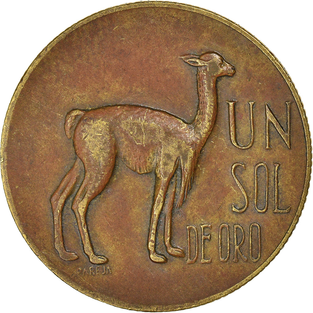 Coin, Peru, Sol, 1967, EF(40-45), Silver Plated Brass, KM:248a